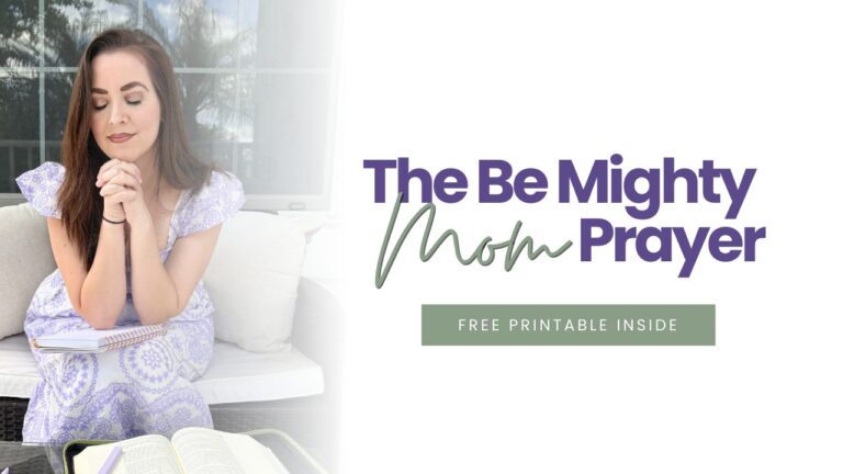 The Be Mighty Mom Pray Header