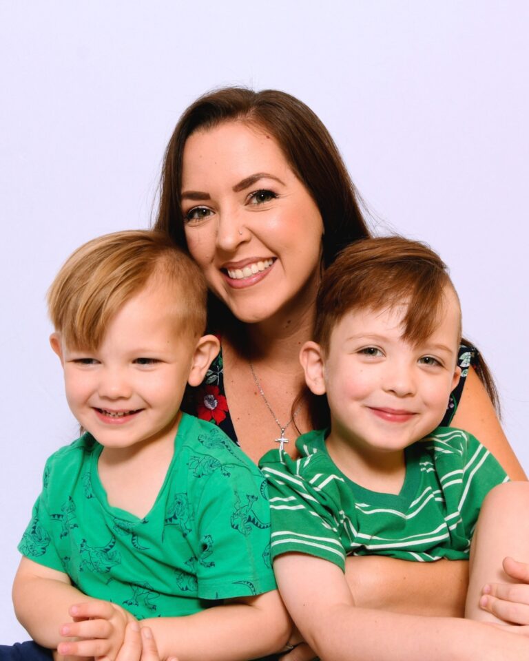 Ash Dion with her two boys