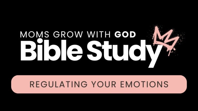 Moms grow with God Bible Study logo with crown and pink accents.